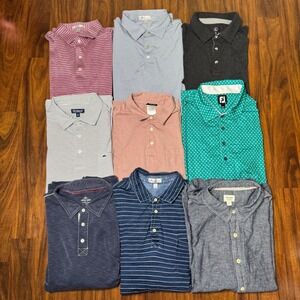 Mens Preppy Polo Shirt Bundle Peter Millar True Grit FJ Patagonia Various Sizes